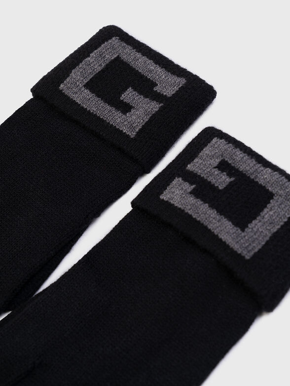 Black knitted gloves - 2