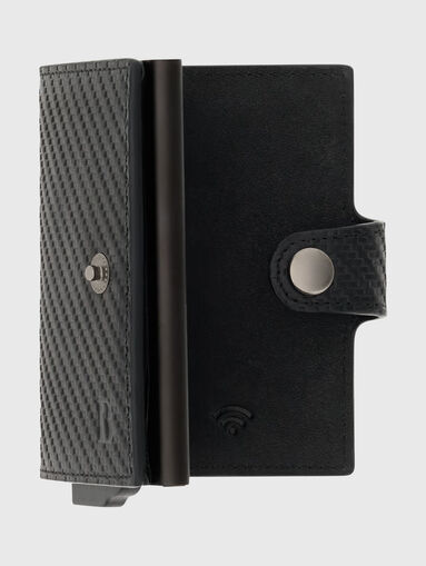 Black leather card holder - 3
