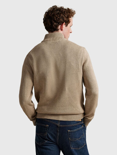 Cotton sweater with zip - 3