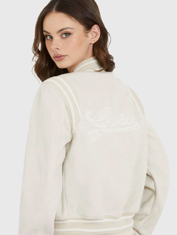Logo embroidered bomber jacket  - 3