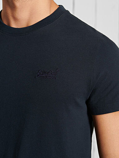 Black cotton T-shirt with logo - 3
