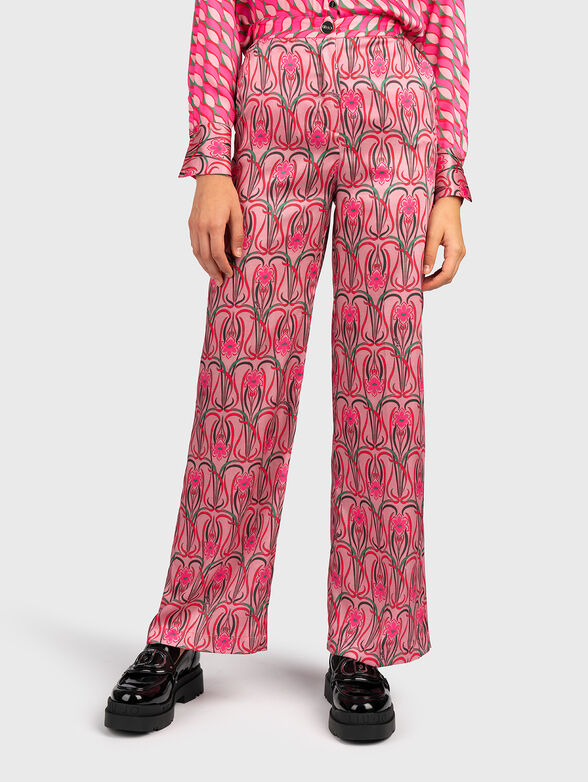 Trousers with multicolour print - 1