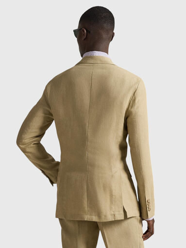 Single-breasted linen jacket - 3