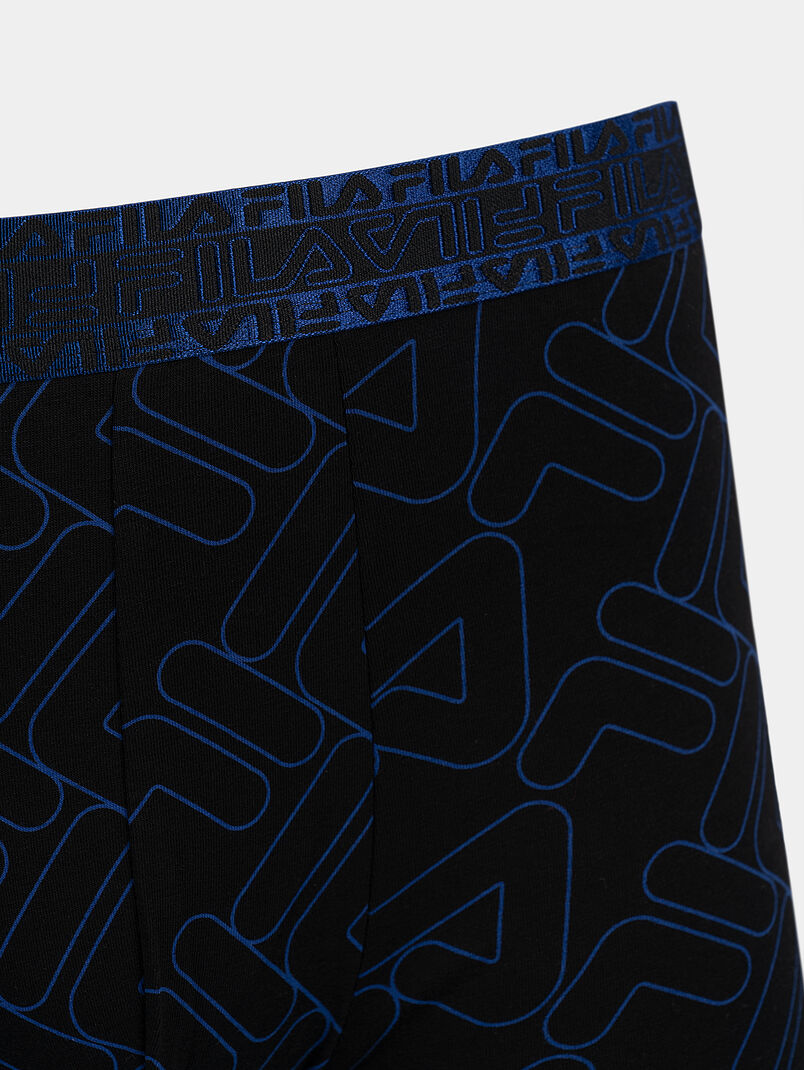 Trunks with blue logo prints - 3