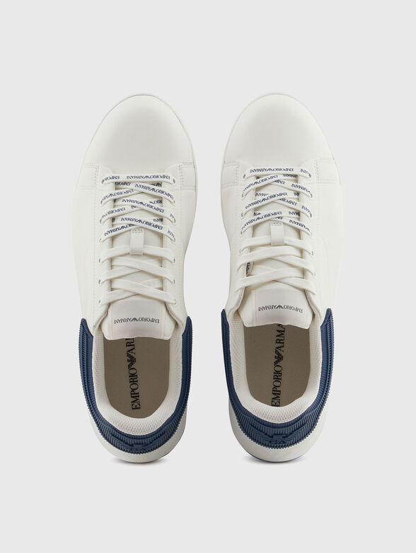 Leather sneakers with logo - 6