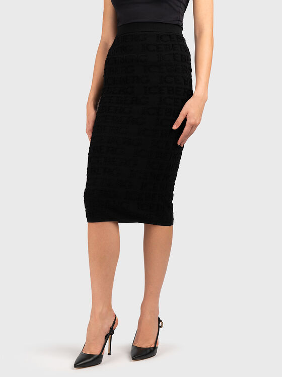 Black knitted skirt  - 1