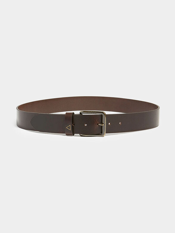 Brown leather belt - 2