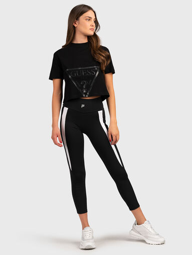RABENAU Black leggings with color-block effect - 5