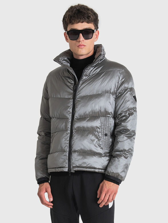 Padded jacket in silver grey colour - 1