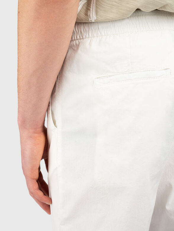 Slim fit cotton blend trousers - 3