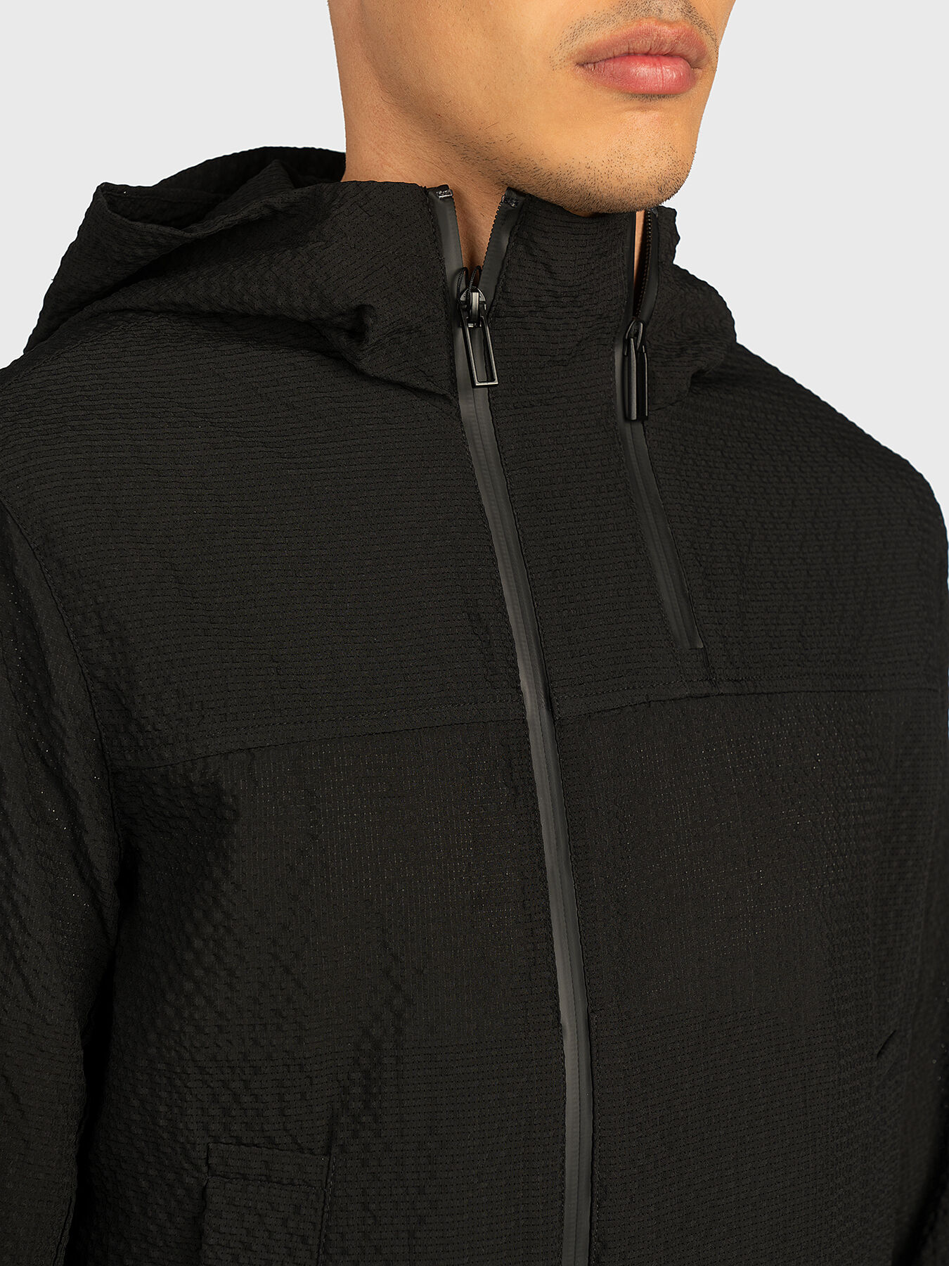 Jacket with an asymmetrical fastening brand EMPORIO ARMANI