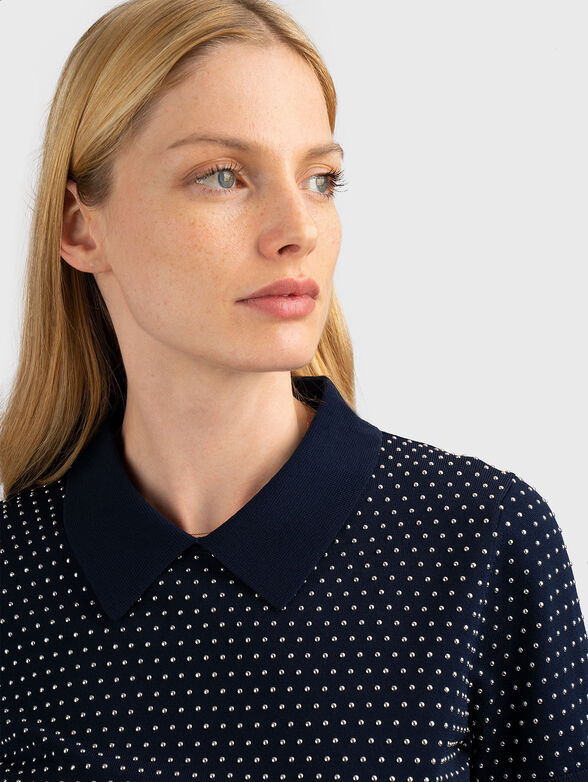 Studded knit polo shirt - 3