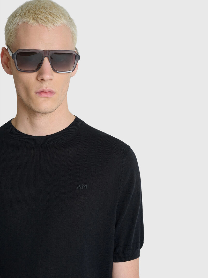 Short-sleeved pullover made of cotton blend - 3