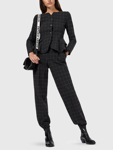 Wool blend printed trousers - 5