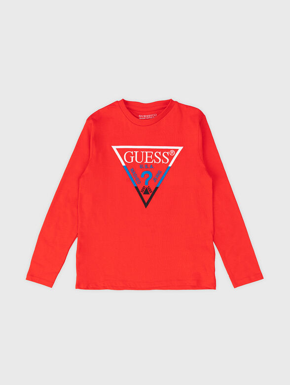 Black blouse with triangular logo - 1