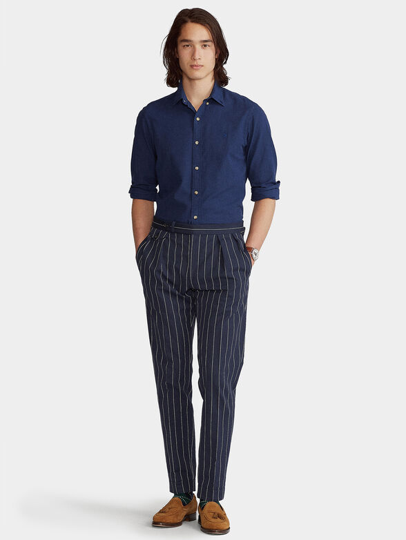 Blue cotton shirt - 4