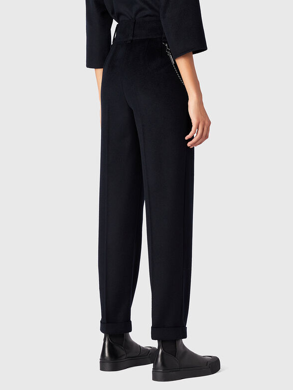 High waist trousers in dark blue - 2