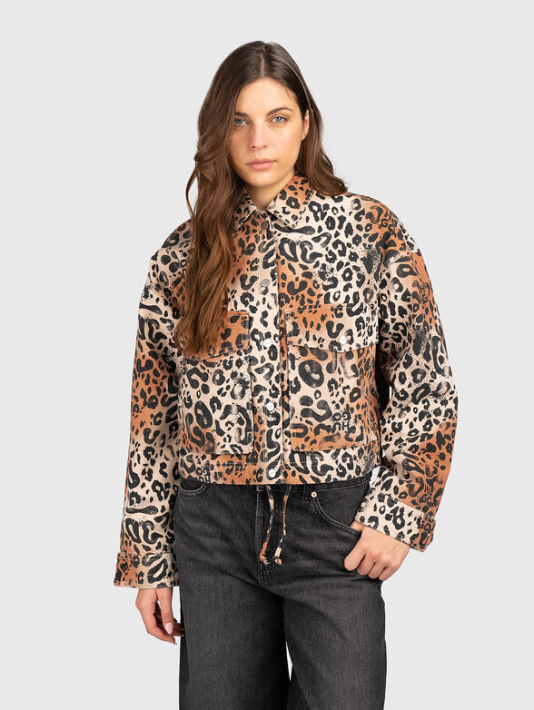 Padded denim jacket - 1