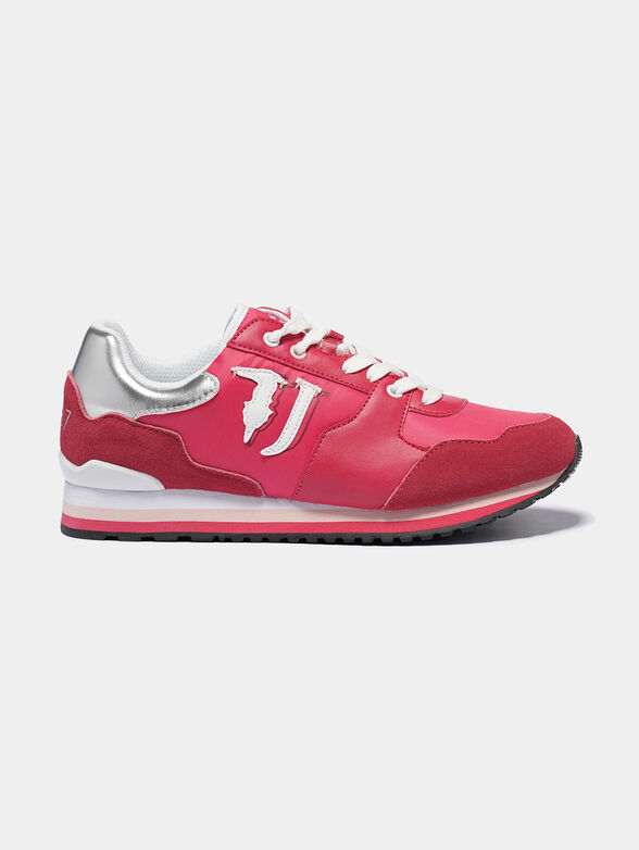 Sneakers in fuxia color with logo - 1