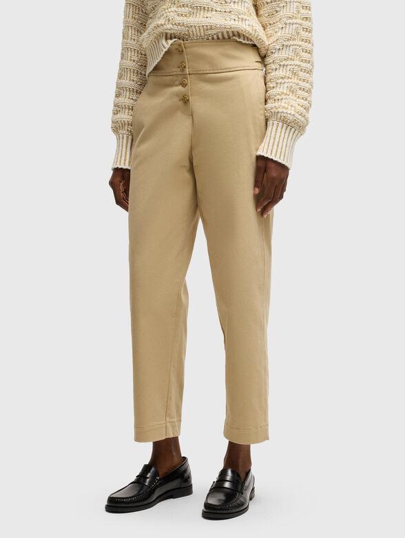 Straight trousers with high waist - 1