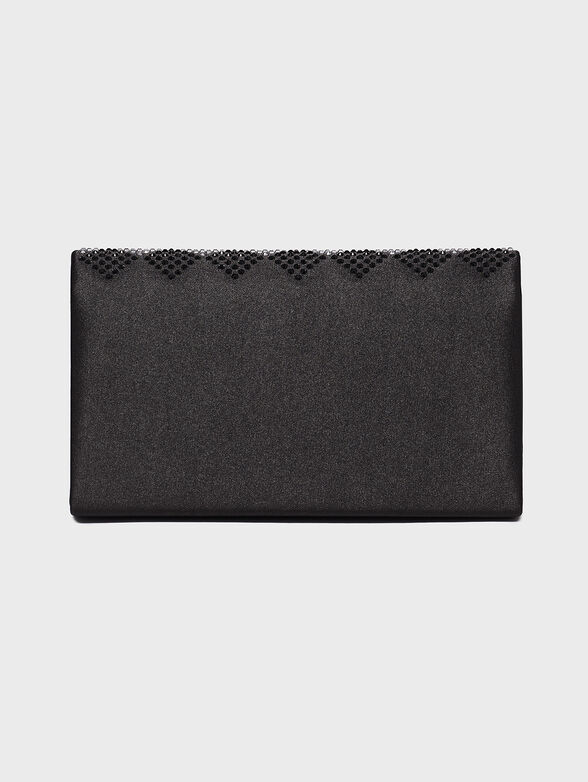 Black clutch bag with crystal applications - 3