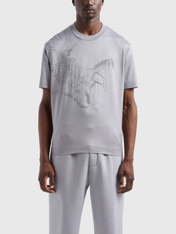 Black T-shirt with print - 1