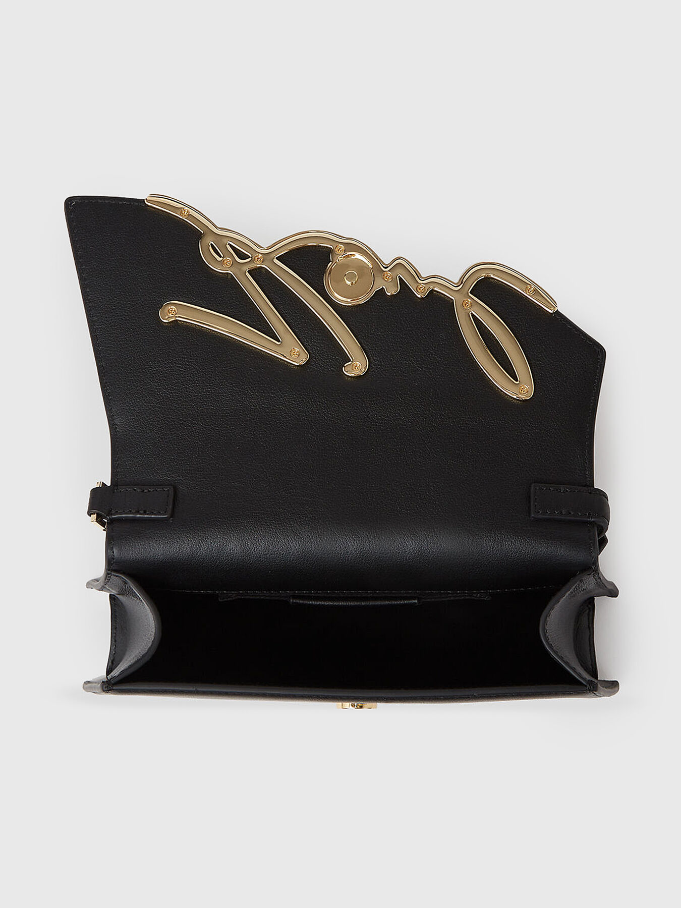 K/SIGNATURE 2.0 leather bag with gold logo brand Karl