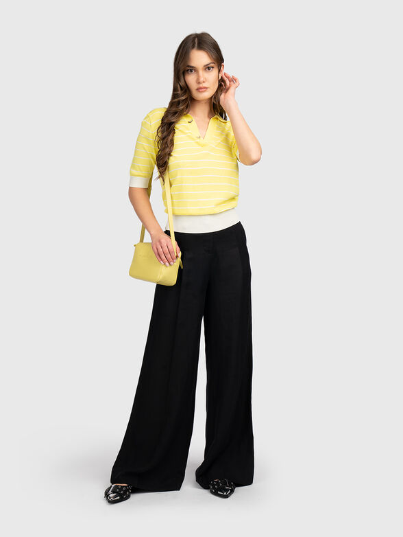 Knitted polo shirt with stripes - 1