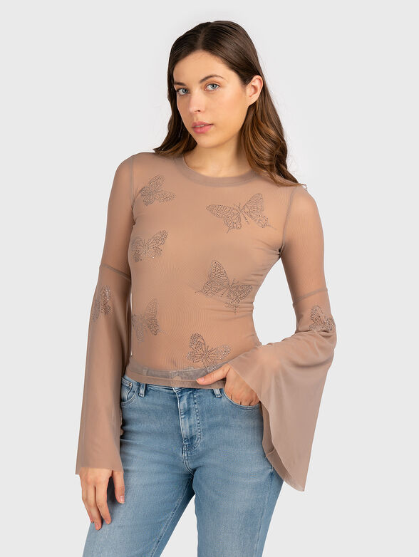 FIAMMA blouse with accent sleeves - 1