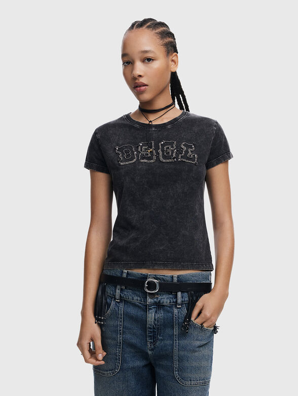 T-shirt with oval neckline - 0