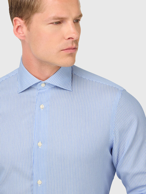 Cotton shirt with stripes  - 4