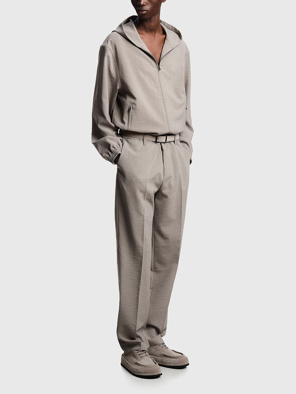 Straight-leg trousers with bast - 4