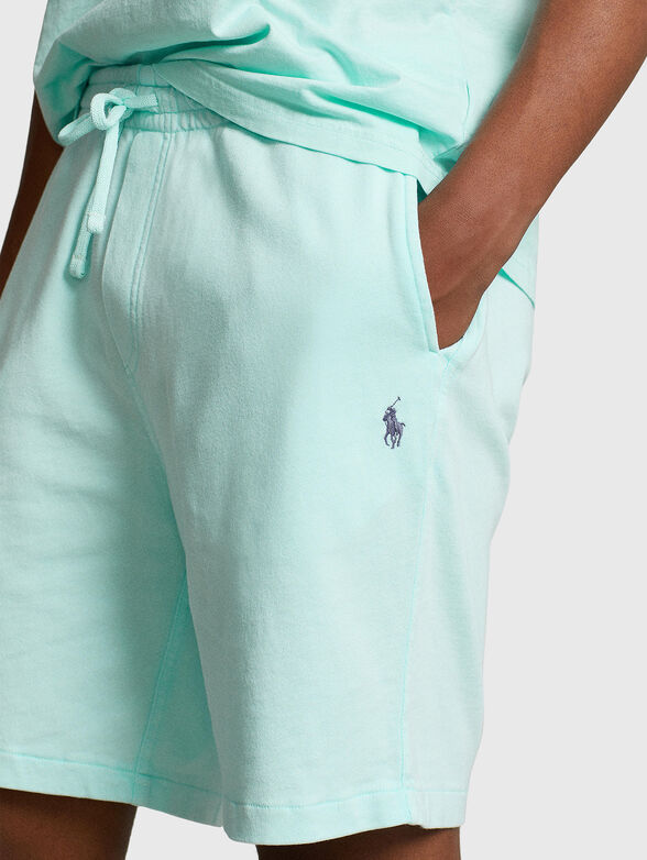 Cotton shorts with logo embroidery - 3