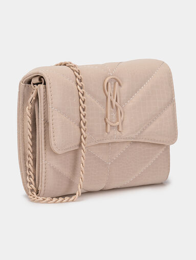BASHA-C beige purse with logo accent - 5