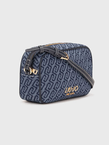 Small jacquard denim crossbody bag - 4