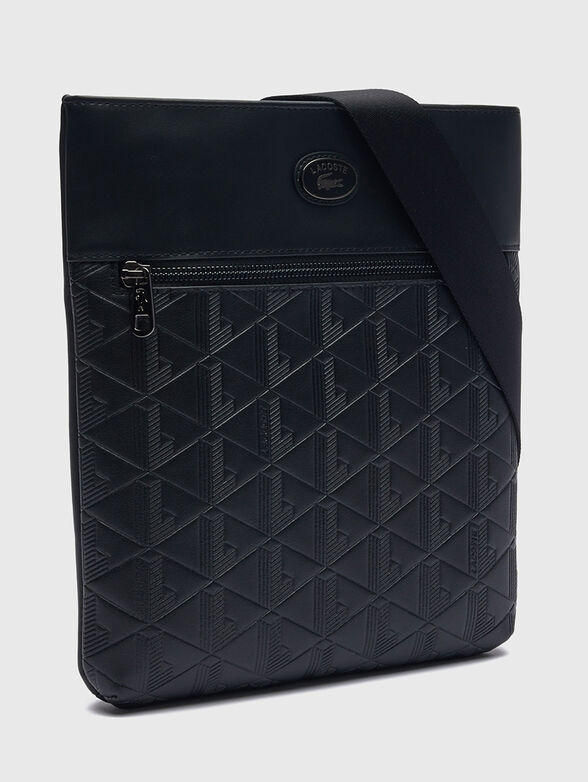 Black crossbody bag with monogram logo - 4