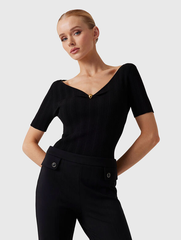 KATHLEEN blouse with V-neck - 1