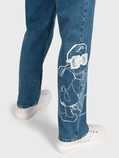 KLxDISNEY jeans with accent print - 4