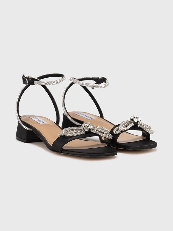 MIABLE black sandals with applied rhinestones - 2