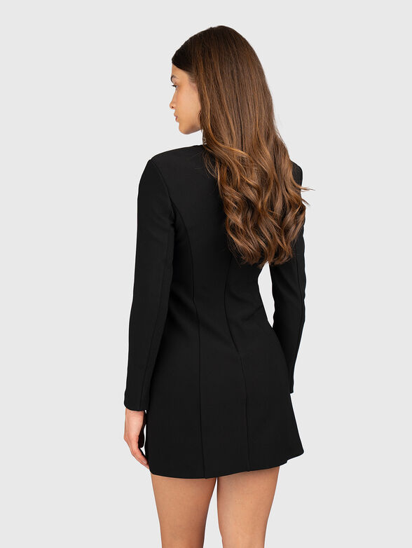 Long-sleeved dress with crystal appliqu&eacute;s - 2