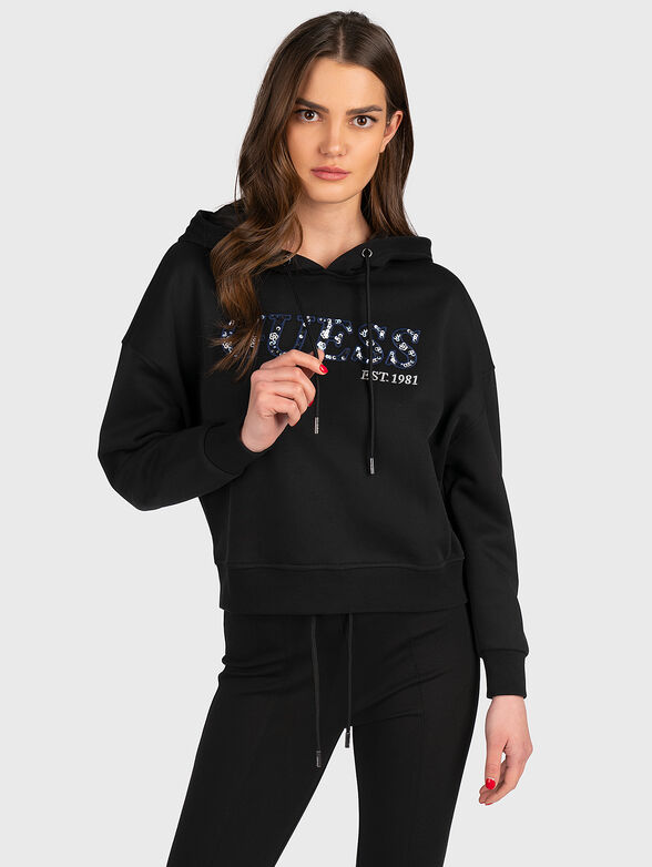 ALICIA black sweashirt with shiny applications - 1