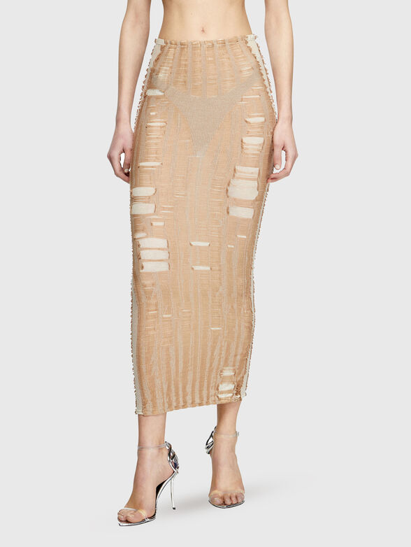 M-CALINA midi skirt with accent rips - 1