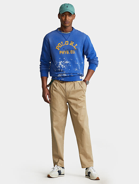 Sweatshirt in blue with art print - 2