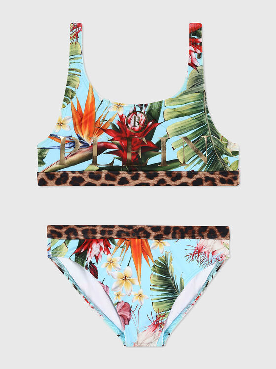 Swimsuit with tropical print - 1