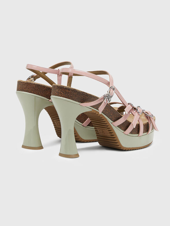 Heeled sandals with buckles - 3