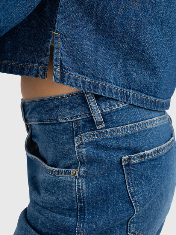 Cropped denim shirt - 5