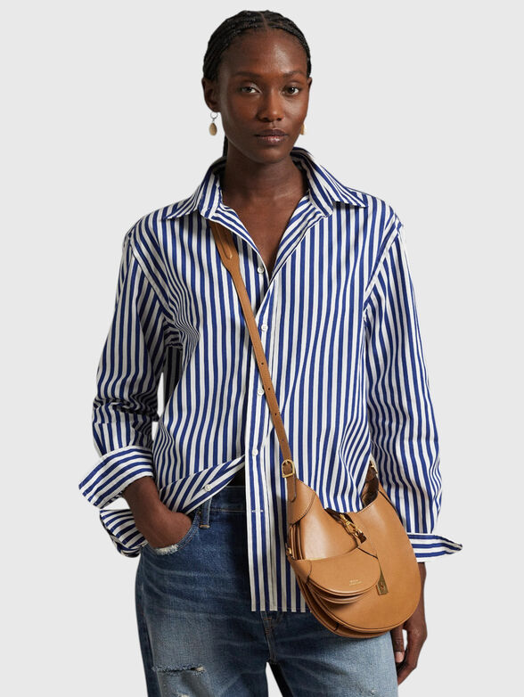 Shirt in striped cotton - 1
