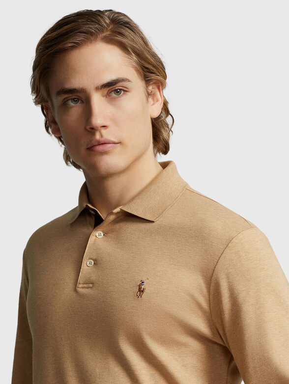 Beige cotton Polo Shirt  - 4