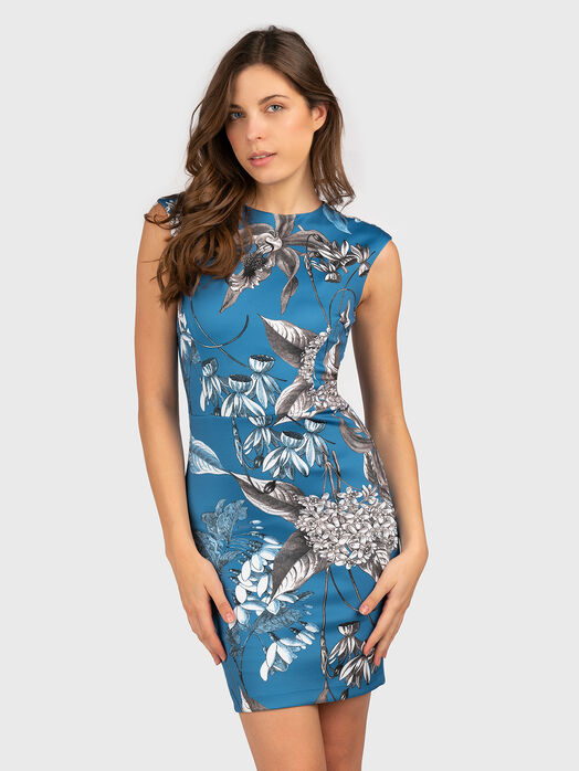Slim dress with floral design