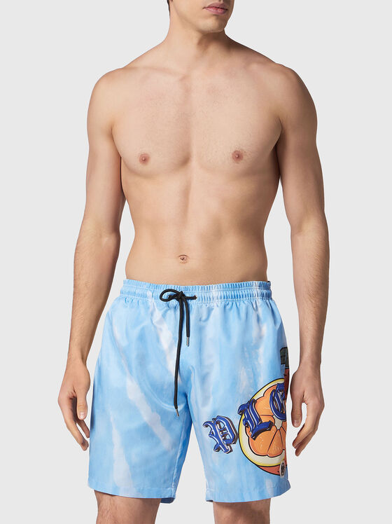 Beach shorts with tie-dye effect - 1